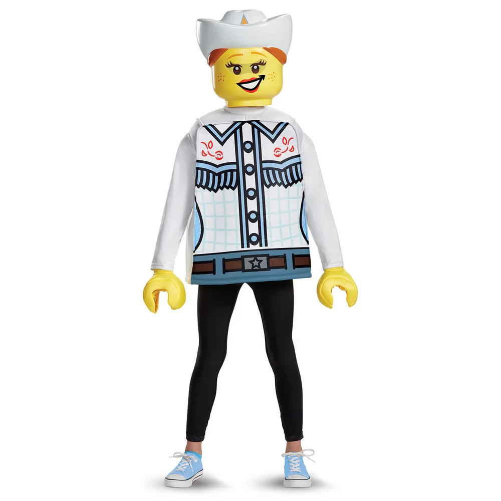 LEGO Iconic Kids Cowgirl Classic Fancy Dress - White - S/4-6 Years - Weiß Bild 1