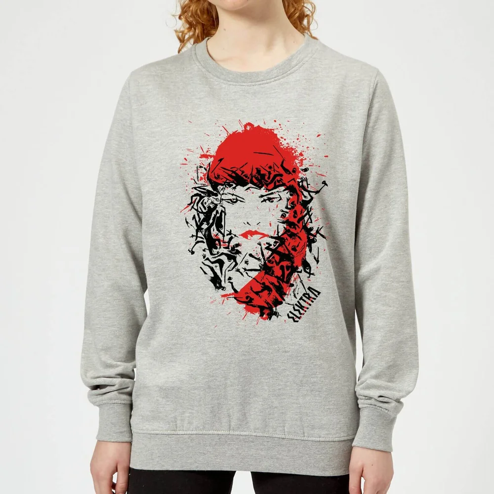 Marvel Knights Elektra Face Of Death Women's Sweatshirt - Grey - 3XL Bild 1