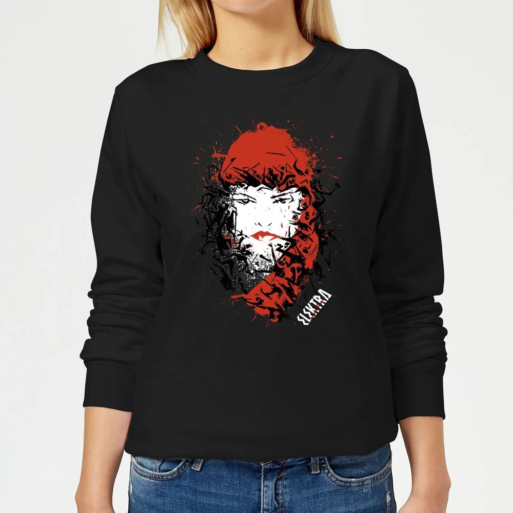 Marvel Knights Elektra Face Of Death Women's Sweatshirt - Black - S Bild 1