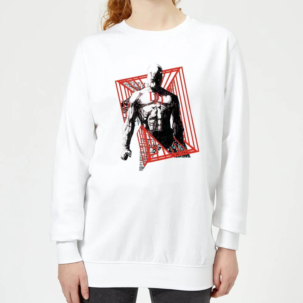 Marvel Knights Daredevil Cage Women's Sweatshirt - White - S Bild 1