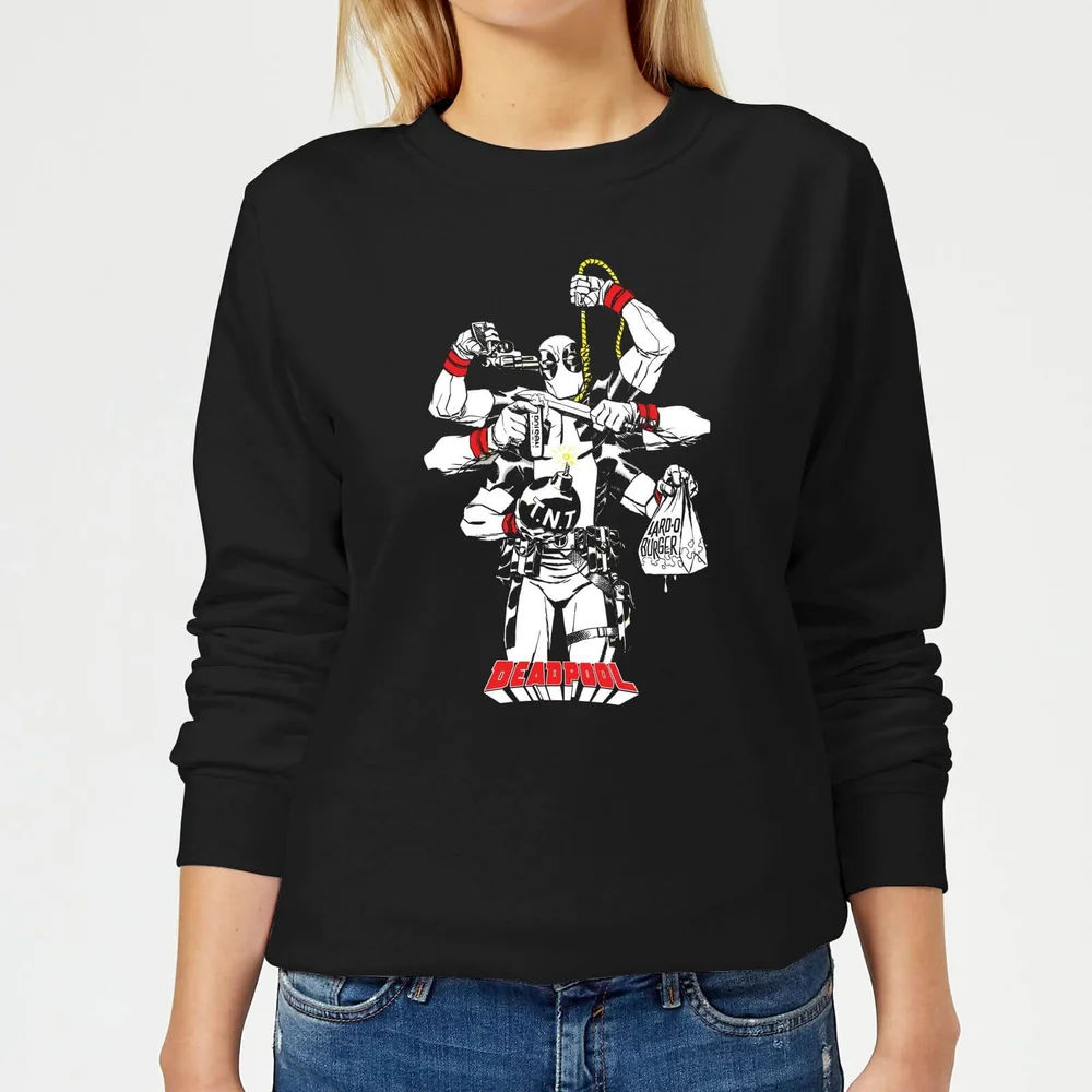 Marvel Deadpool Multitasking Damen Pullover - Schwarz - S Bild 1