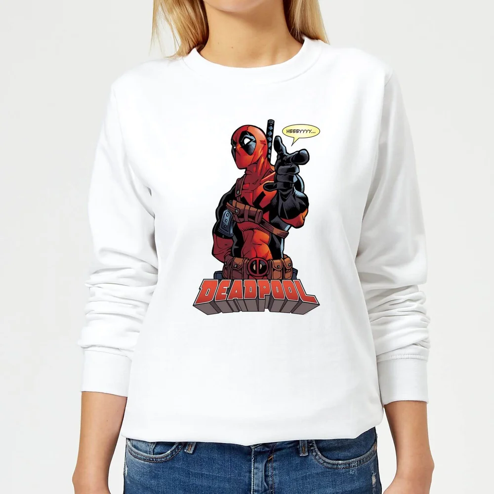Marvel Deadpool Hey You Damen Pullover - Weiß - S Bild 1