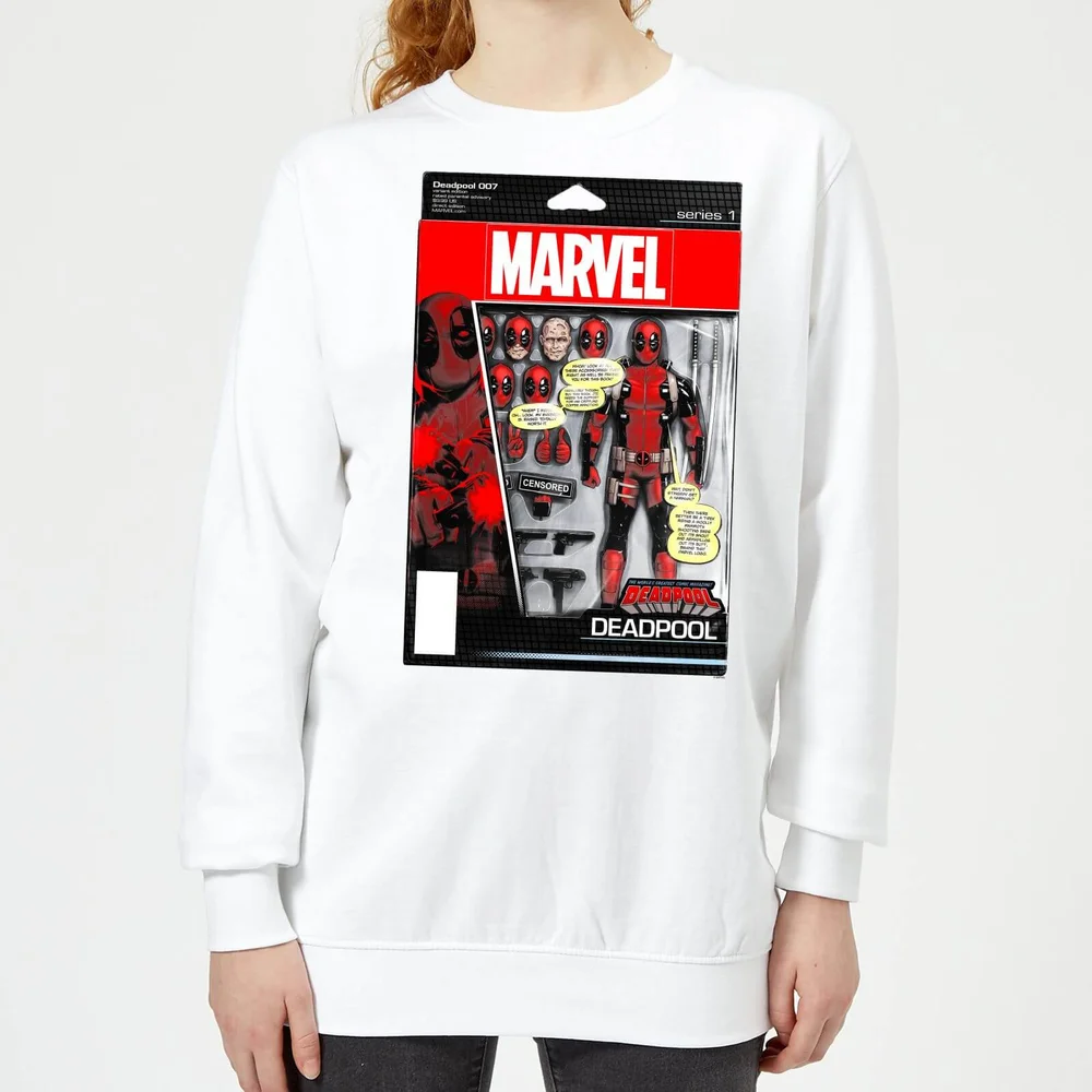 Marvel Deadpool Action Figure Damen Pullover - Weiß - S Bild 1