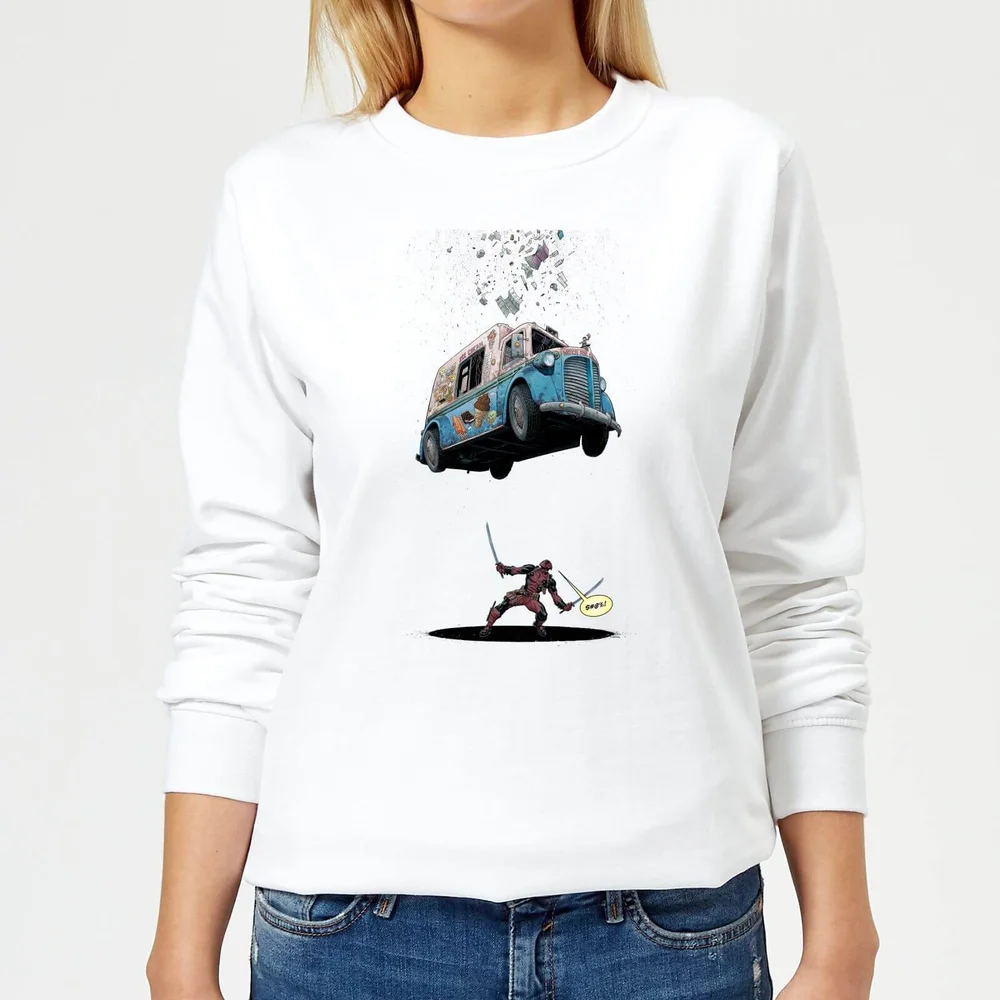 Marvel Deadpool Ice Cream Damen Pullover - Weiß - S Bild 1