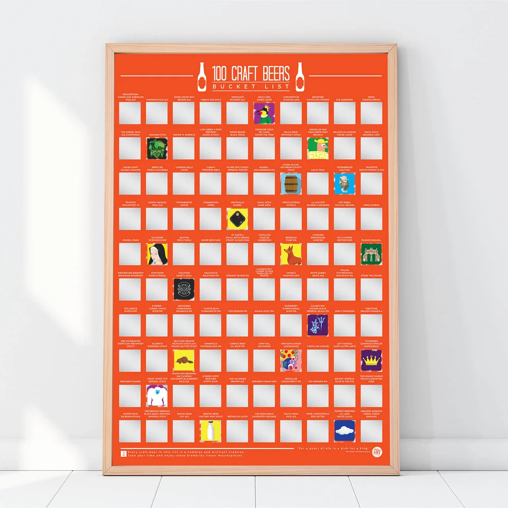 100 Craft-Biere Eimerliste Poster Bild 1