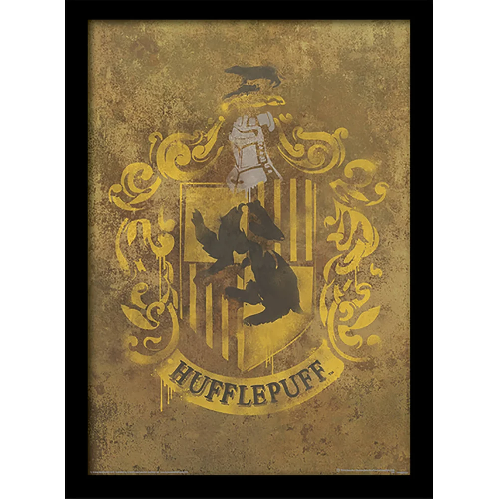 Harry Potter Hufflepuff Crest 30 x 40cm Framed Print Bild 1