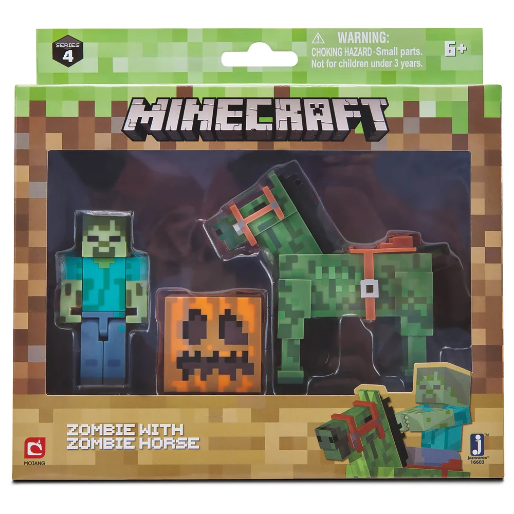 Minecraft Zombie with Zombie Horse Set Bild 1