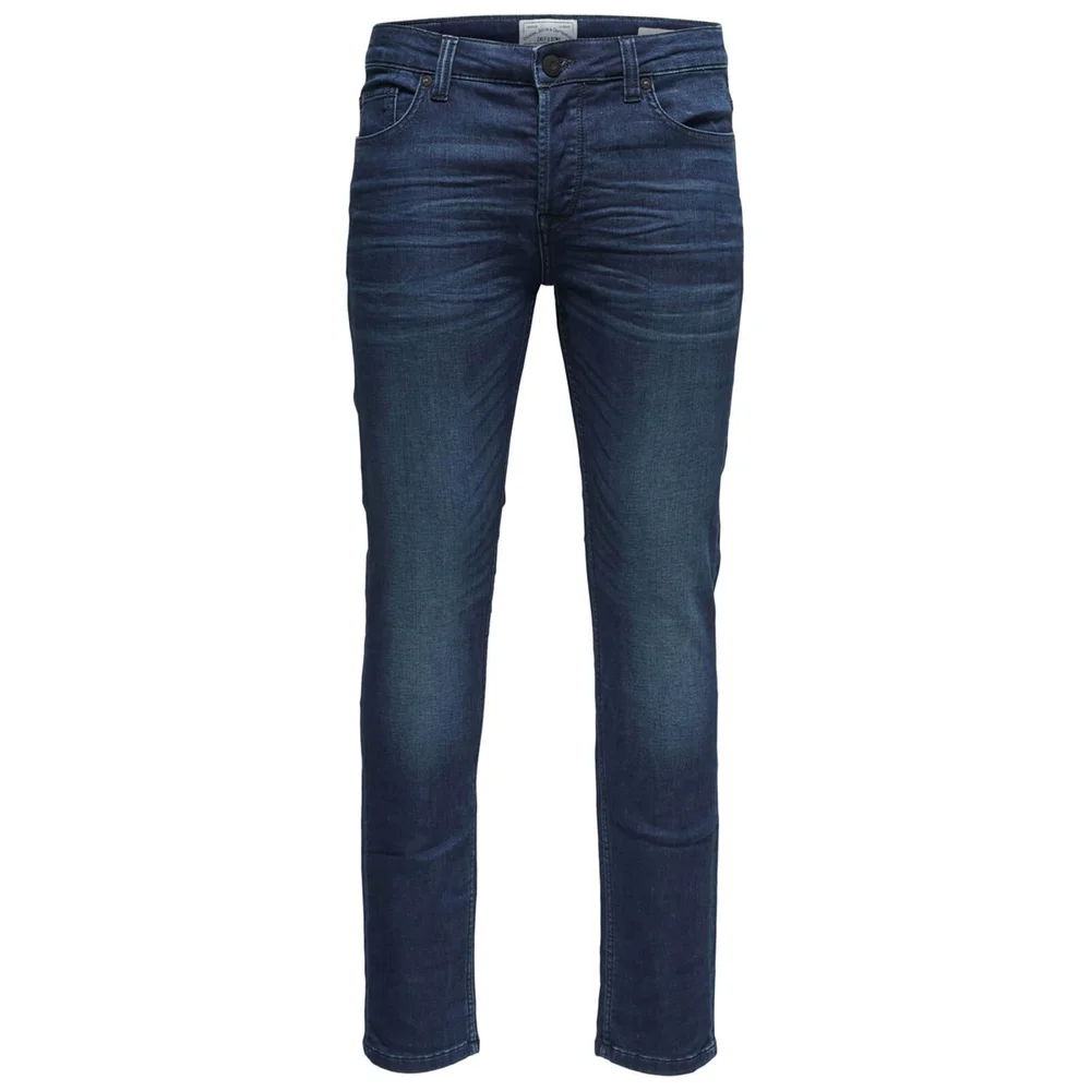 Only & Sons Men's Loom 0431 Slim Fit Jeans - Dark Blue Denim - W30/L30 - Blau Bild 1
