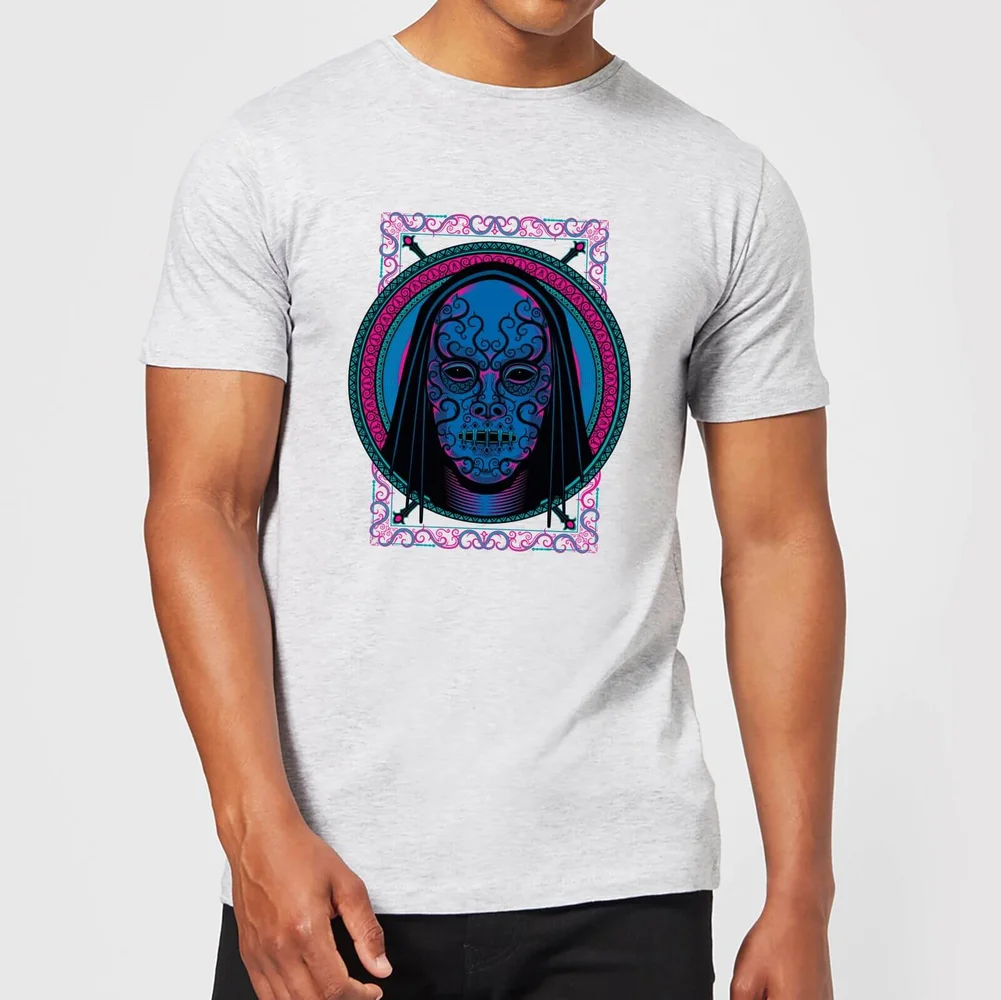 Harry Potter Neon Todesser Mask Herren T-Shirt - Grau - S - Grau Bild 1