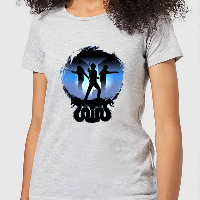 Harry Potter Silhouette Attack Damen T-Shirt - Grau