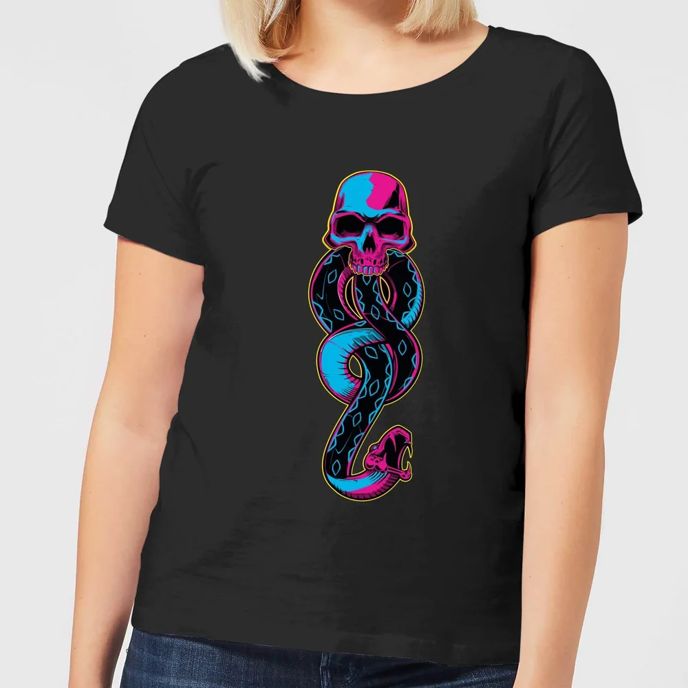 Harry Potter Neon Dark Mark Damen T-Shirt - Schwarz - S Bild 1