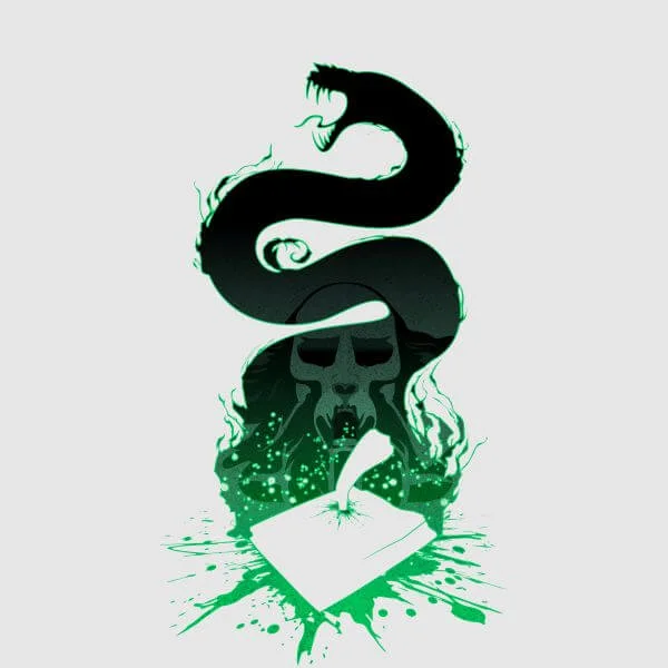 Harry Potter Nagini Silhouette Damen T-Shirt - Grau
