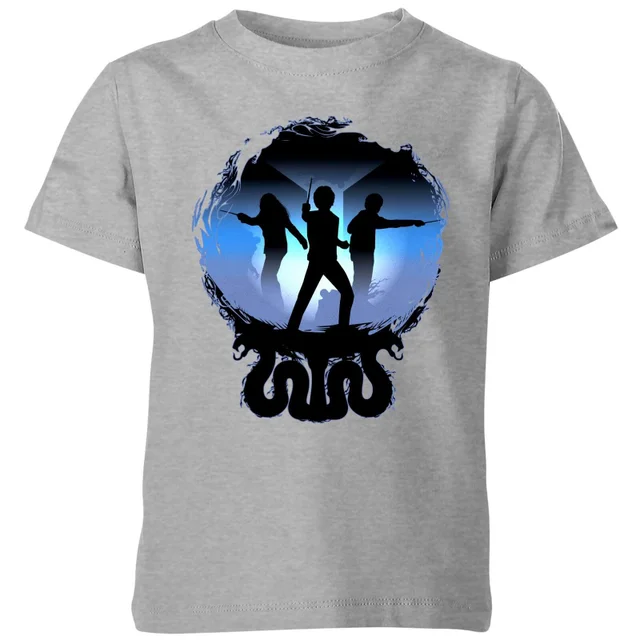 Harry Potter Silhouette Attack Kinder T-Shirt - Grau