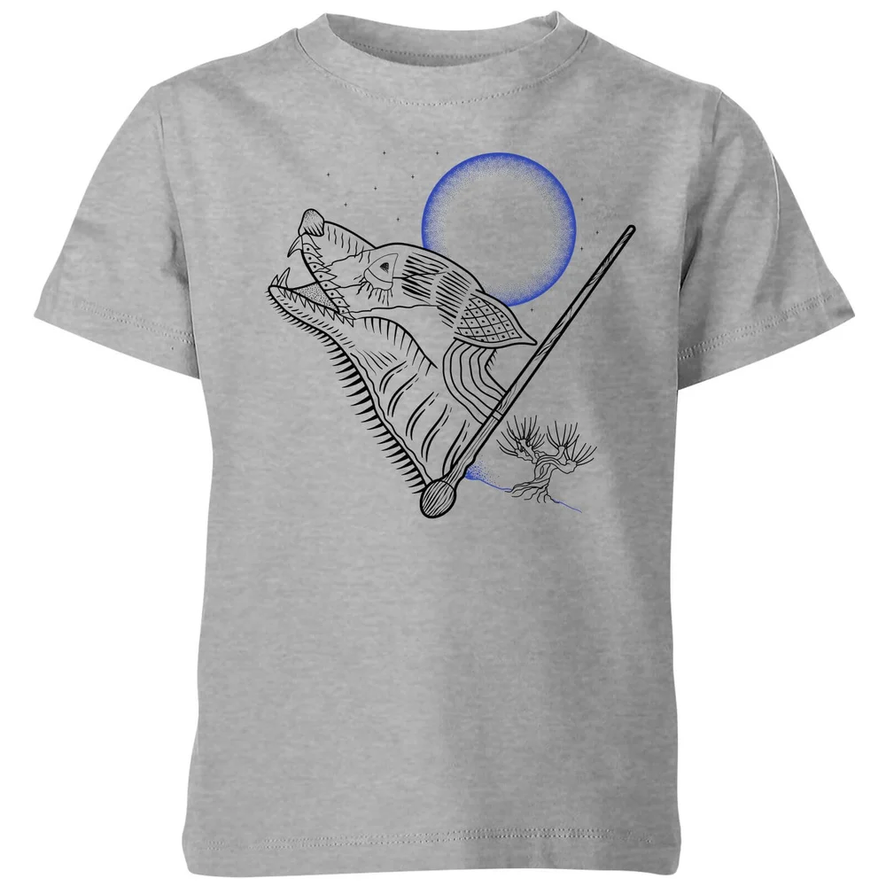 Harry Potter Werwolf Line Art Kinder T-Shirt - Grau - 3-4 Jahre - Grau Bild 1