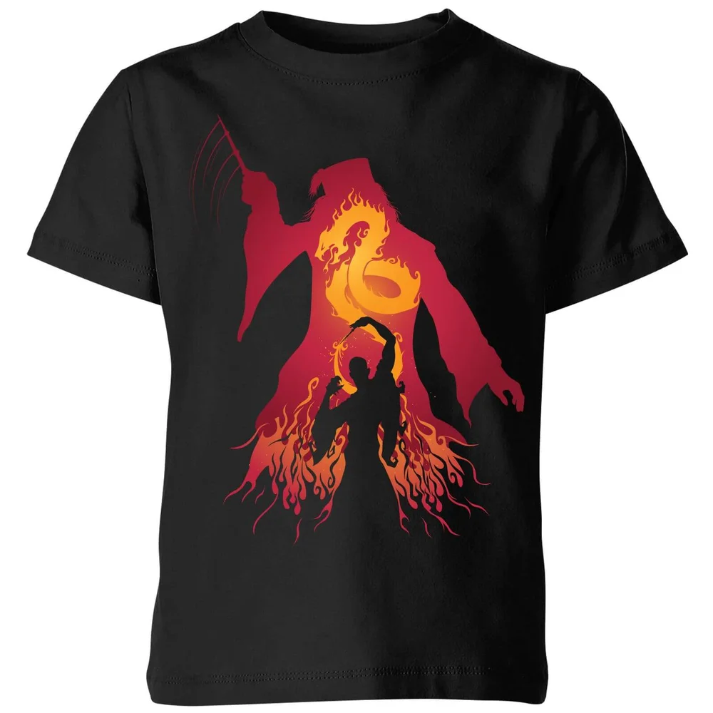 Harry Potter Dumbledore Silhouette Kinder T-Shirt - Schwarz - 3-4 Jahre - Schwarz Bild 1
