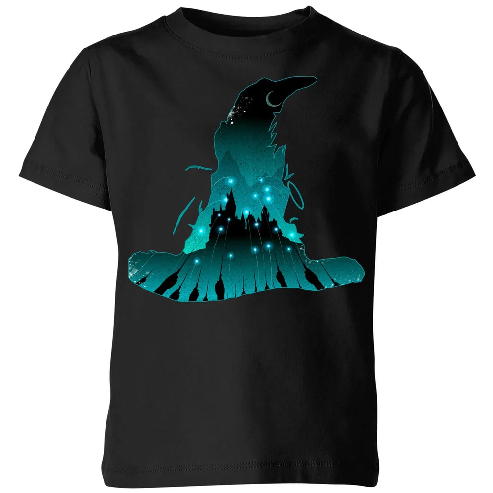 Harry Potter Hogwarts Silhouette Kinder T-Shirt - Schwarz - 3-4 Jahre - Schwarz Bild 1