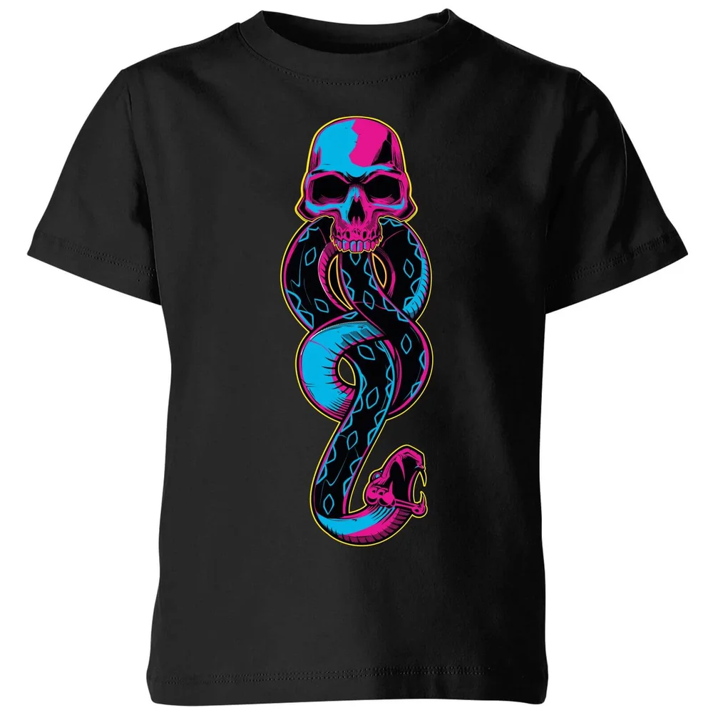 Harry Potter Neon Dark Mark Kinder T-Shirt - Schwarz - 3-4 Jahre - Schwarz Bild 1