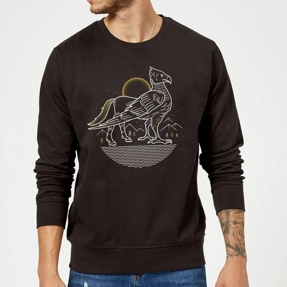 Harry Potter Buckbeak Line Art Pullover - Schwarz - S - Schwarz Bild 1