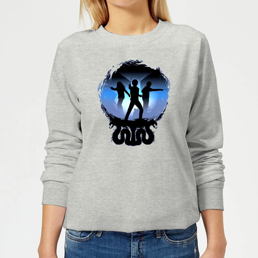 Harry Potter Silhouette Attack Damen Pullover - Grau - 3XL Bild 1