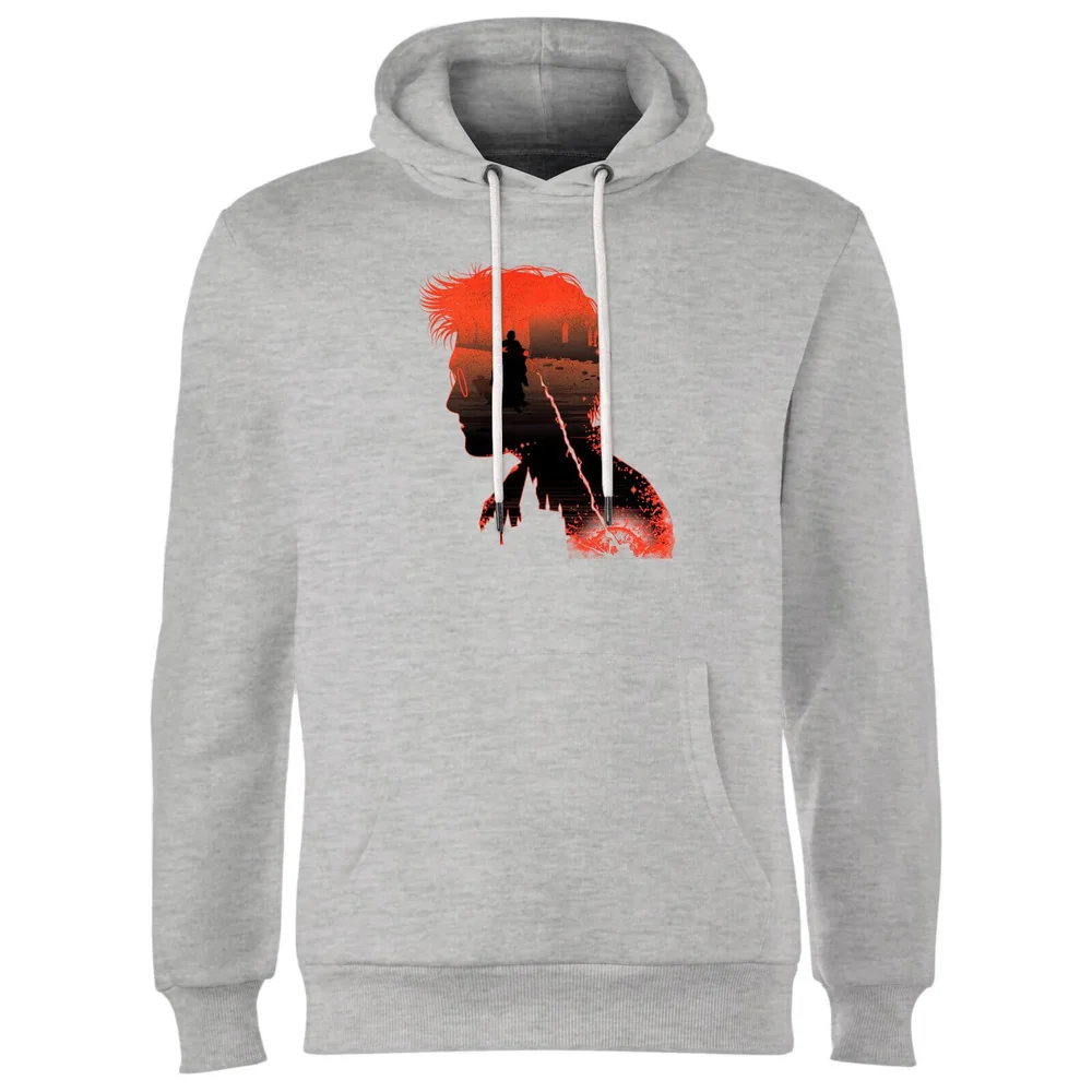 Harry Potter Harry Silhouette Battle Hoodie - Grau - S - Grau Bild 1