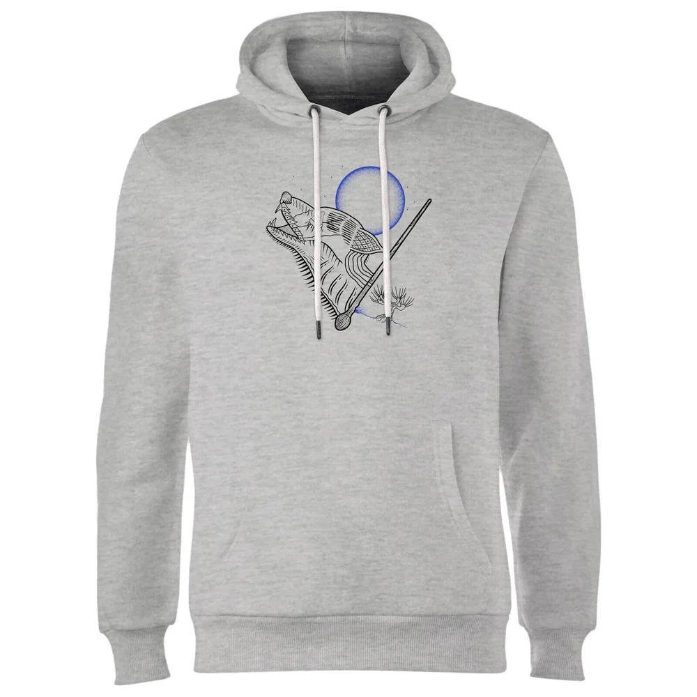 Harry Potter Werwolf Line Art Hoodie - Grau - S - Grau Bild 1