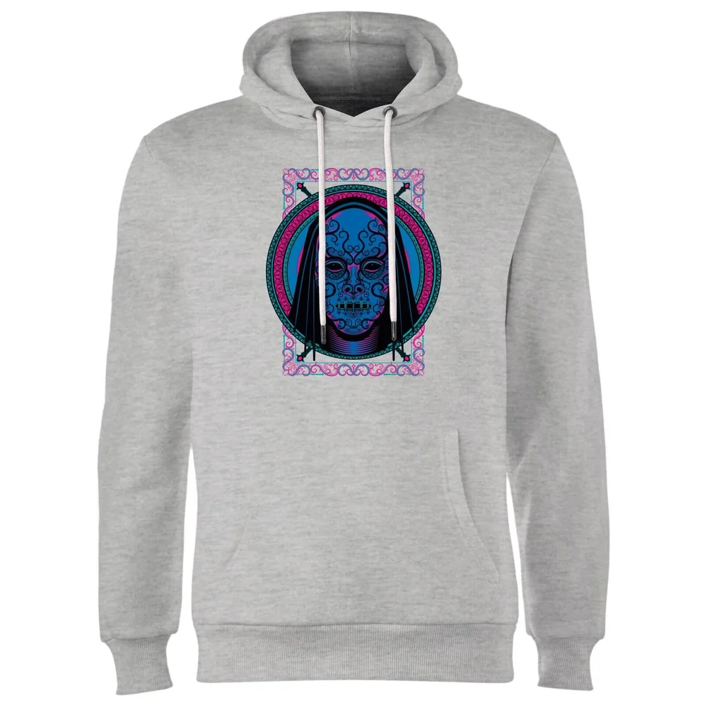 Harry Potter Neon Todesser Mask Hoodie - Grau - S - Grau Bild 1