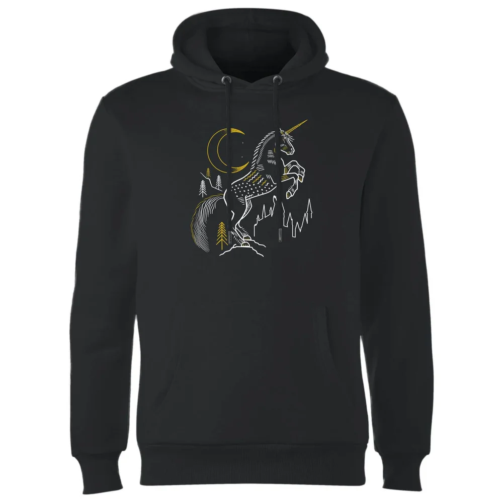 Harry Potter Unicorn Line Art Hoodie - Schwarz - S - Schwarz Bild 1