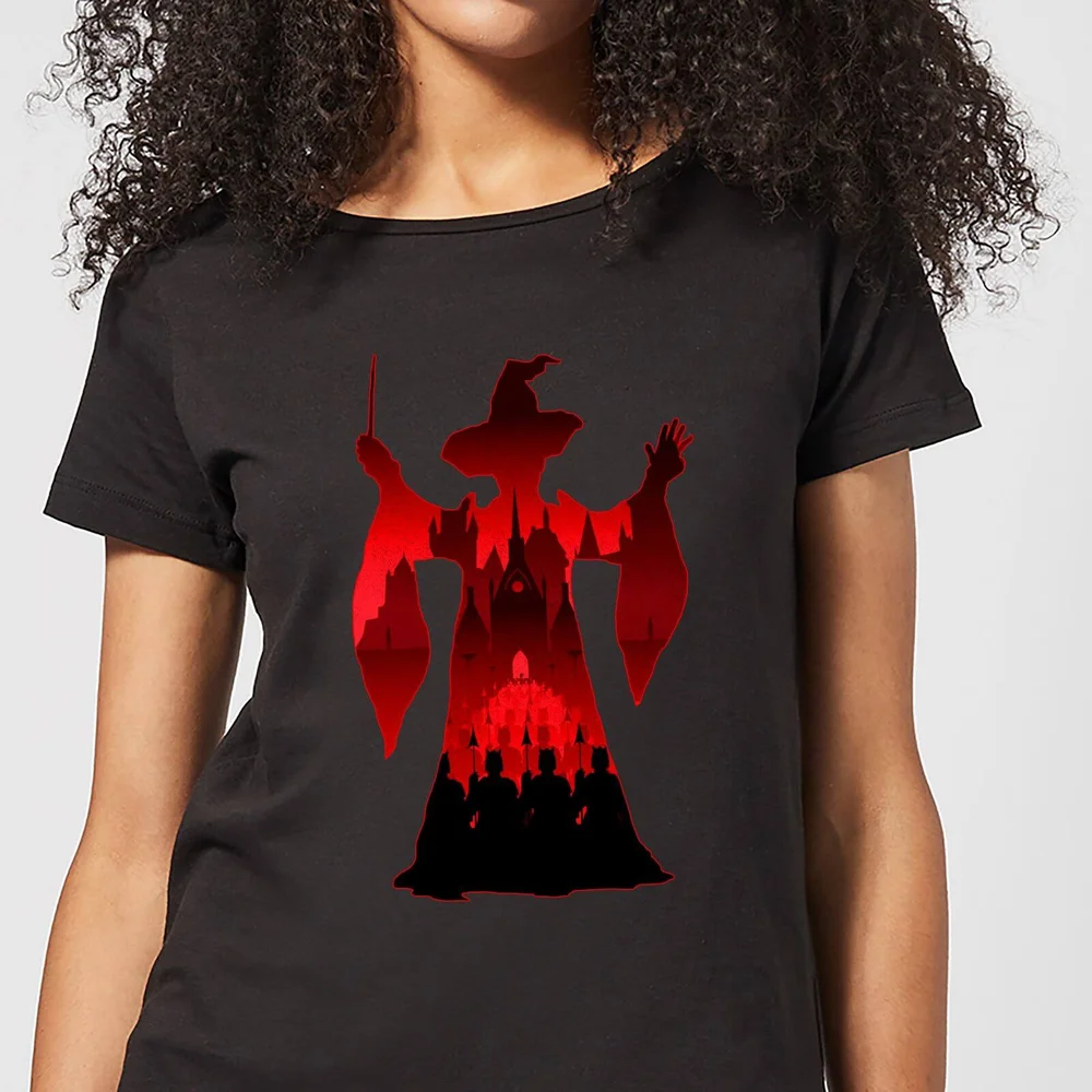 Harry Potter Minerva McGonagall Silhouette Damen T-Shirt - Schwarz - S - Schwarz Bild 1