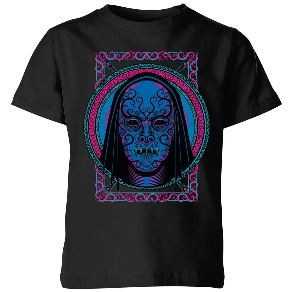 Harry Potter Neon Todesser Mask Kinder T-Shirt - Schwarz - 3-4 Jahre - Schwarz Bild 1