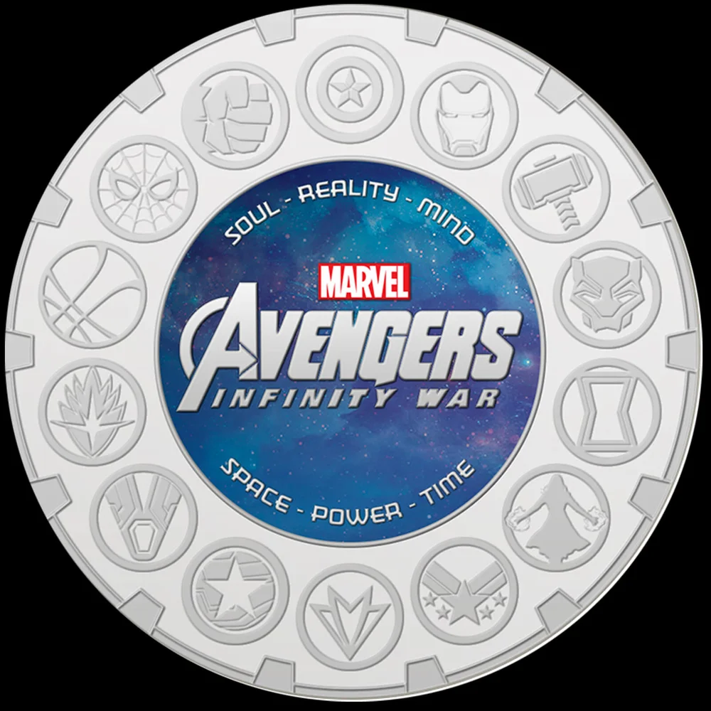 Marvel Avengers: Infinity War Luxe Edition 65mm Silber Edition Sammelmünze Bild 1
