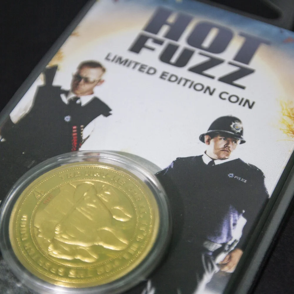 Hot Fuzz "For The Greater Good" Sammelmünze: Gold Variante- Zavvi Exklusiv (Limitiert auf 1000) Bild 1