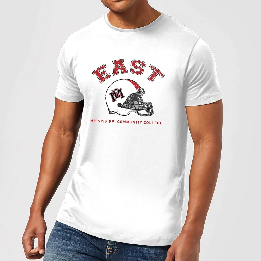 East Mississippi Community College Helmet Men's T-Shirt - White - S Bild 1