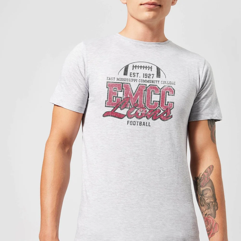 East Mississippi Community College Lions Distressed Men's T-Shirt - Grey - S Bild 1