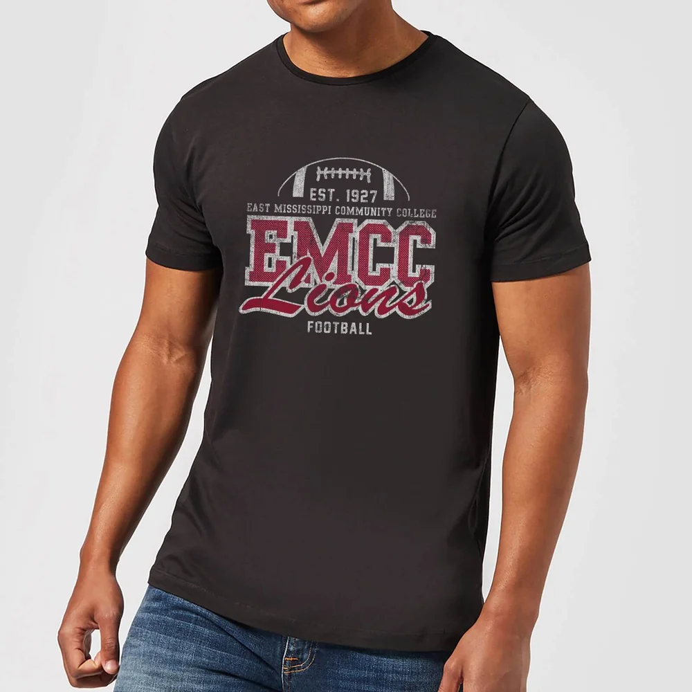 East Mississippi Community College Lions Distressed Men's T-Shirt - Black - S Bild 1