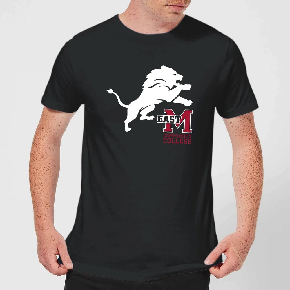 East Mississippi Community College Lion and Logo Men's T-Shirt - Black - S Bild 1