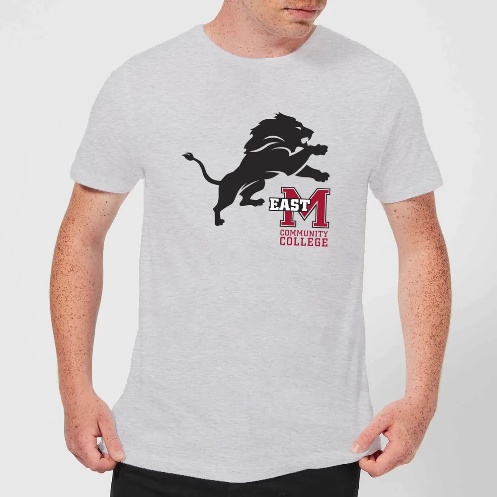East Mississippi Community College Lion and Logo Men's T-Shirt - Grey - S Bild 1