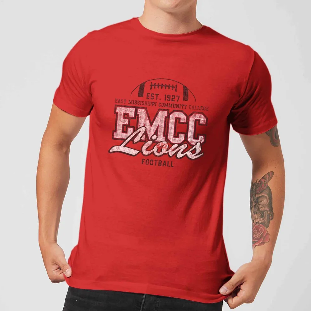 East Mississippi Community College Lions Distressed Men's T-Shirt - Red - S Bild 1