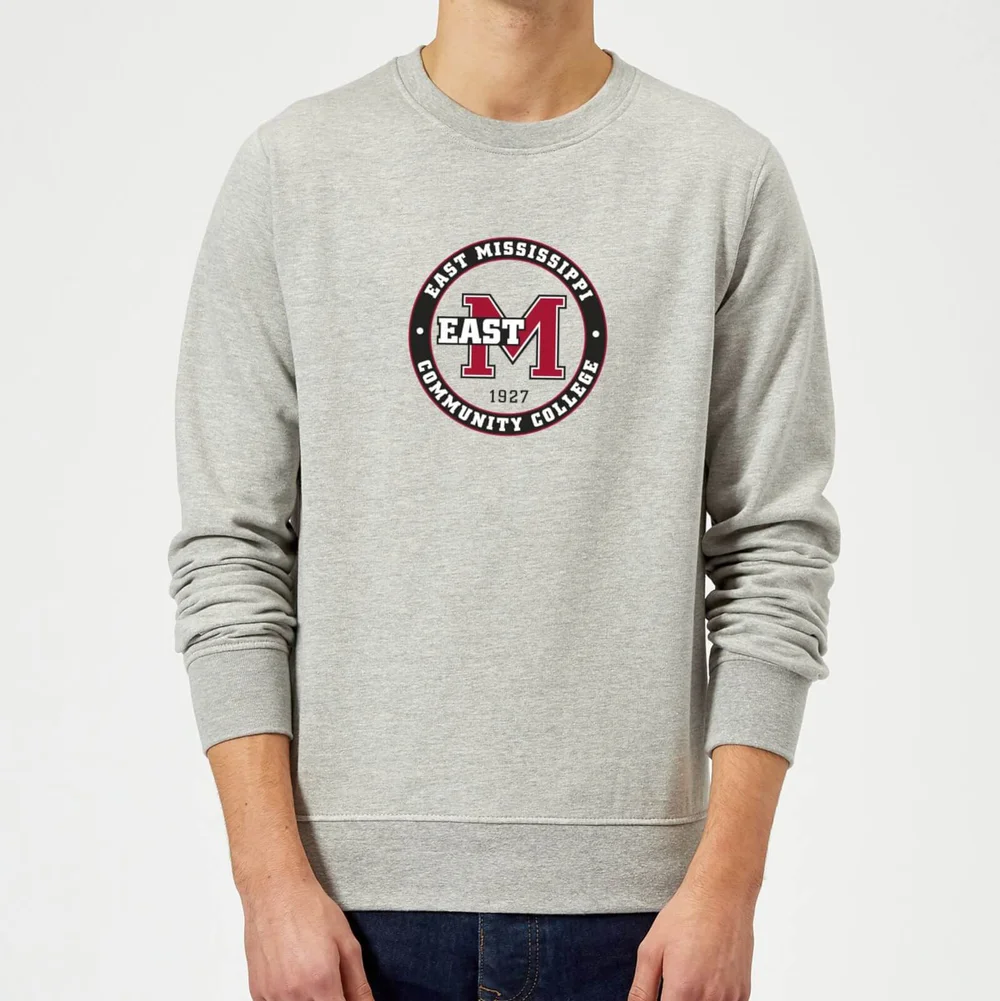 East Mississippi Community College Seal Sweatshirt - Grey - S - Grau Bild 1
