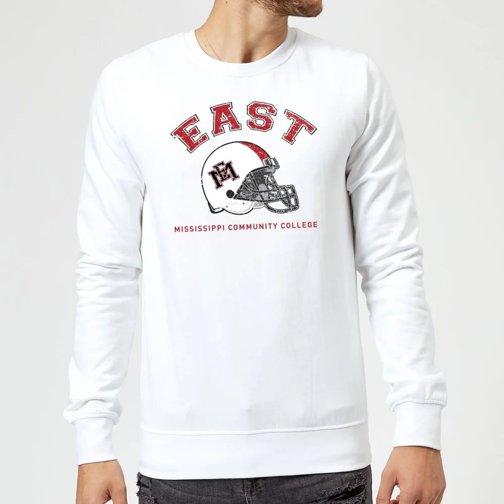 East Mississippi Community College Helmet Sweatshirt - White - S Bild 1