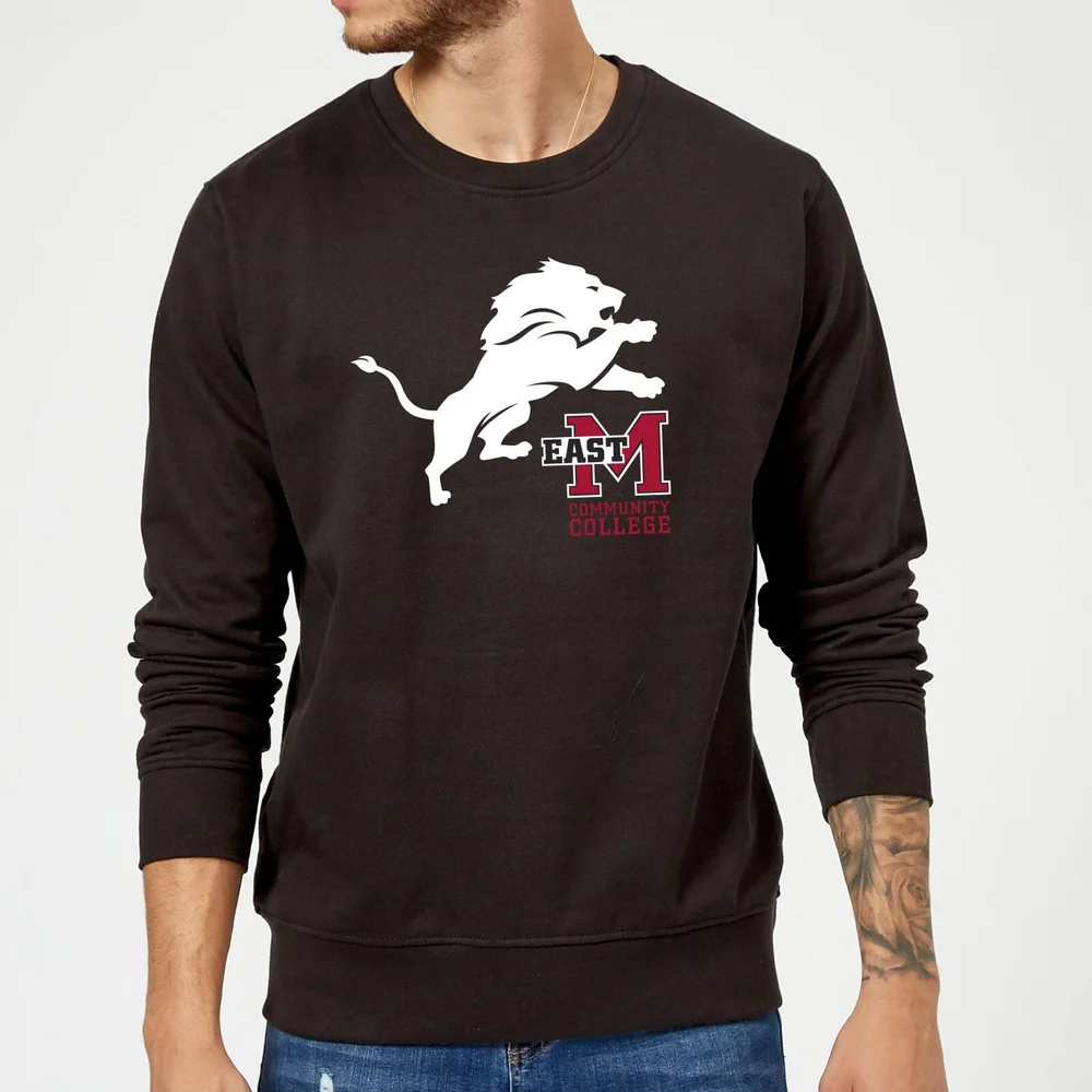 East Mississippi Community College Lion and Logo Sweatshirt - Black - S Bild 1