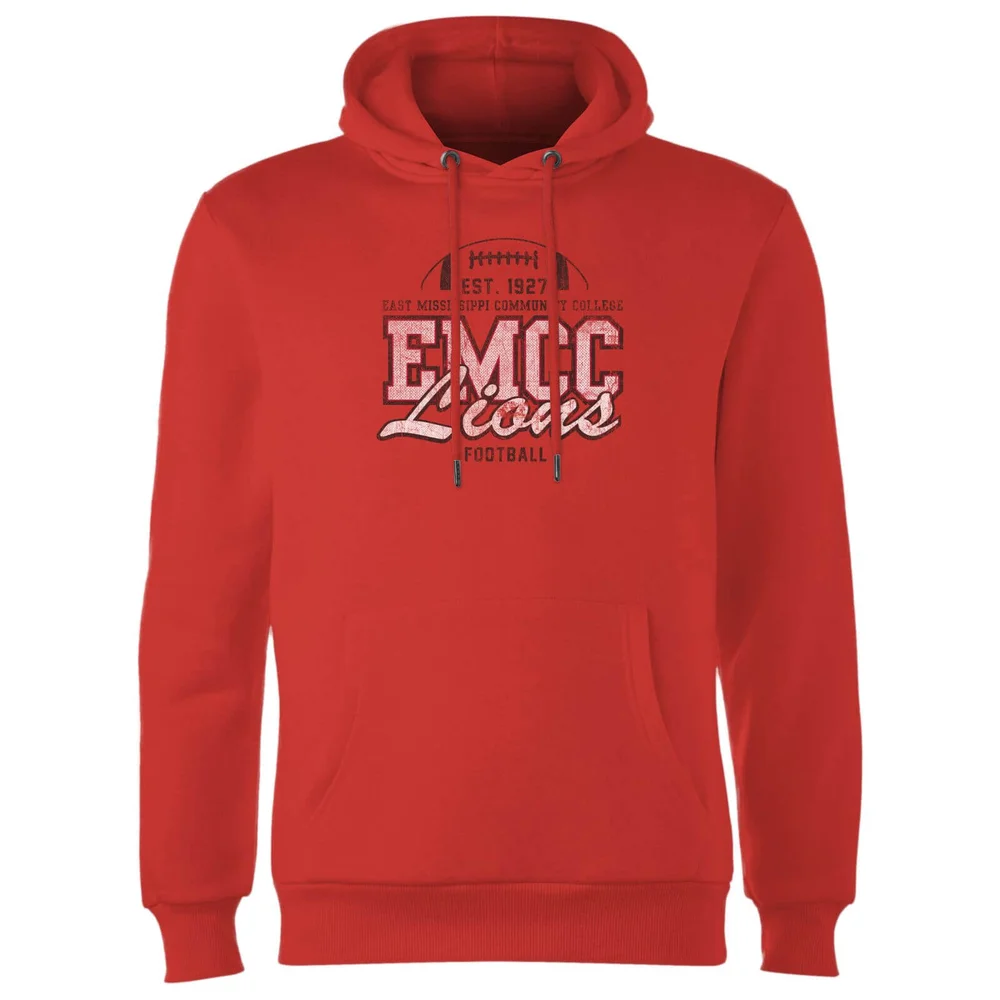 East Mississippi Community College Lions Distressed Hoodie - Red - S - Rot Bild 1
