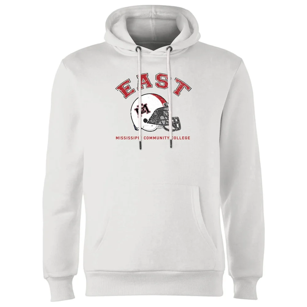 East Mississippi Community College Helmet Hoodie - White - S - Weiß Bild 1