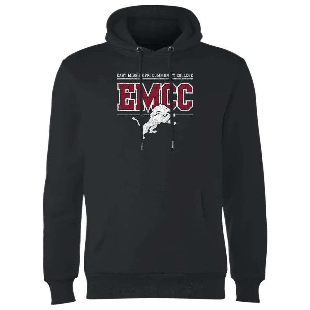 East Mississippi Community College Distressed Lion Hoodie - Black - S Bild 1
