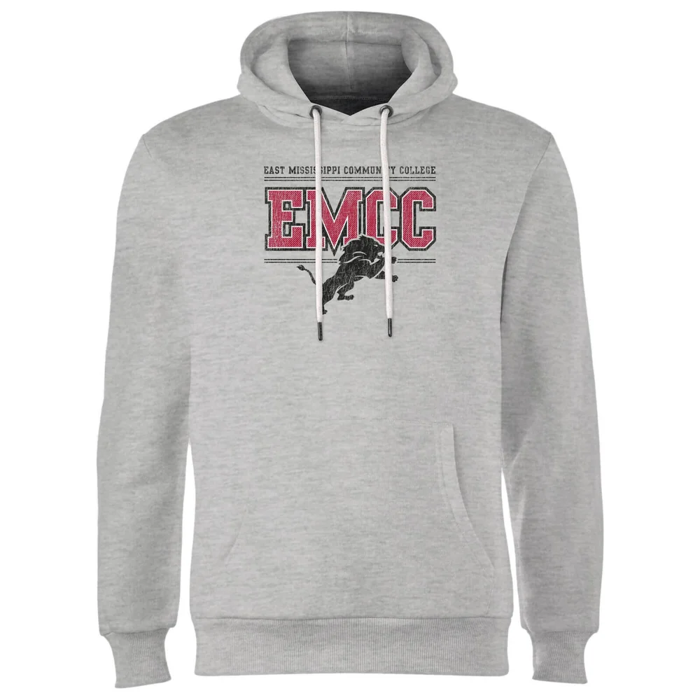 East Mississippi Community College Lions Distressed Hoodie - Grey - S - Grau Bild 1