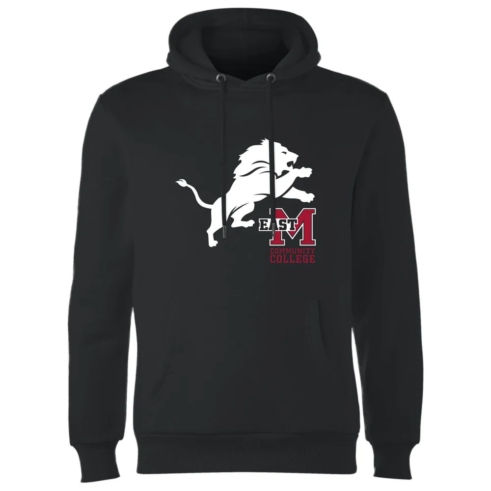 East Mississippi Community College Lion and Logo Hoodie - Black - S Bild 1