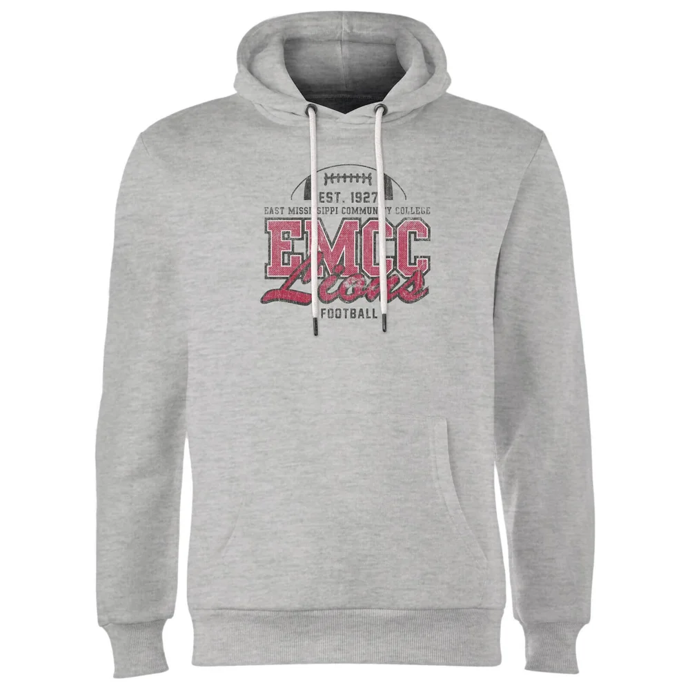 East Mississippi Community College Lions Distressed Hoodie - Grey - S - Grau Bild 1