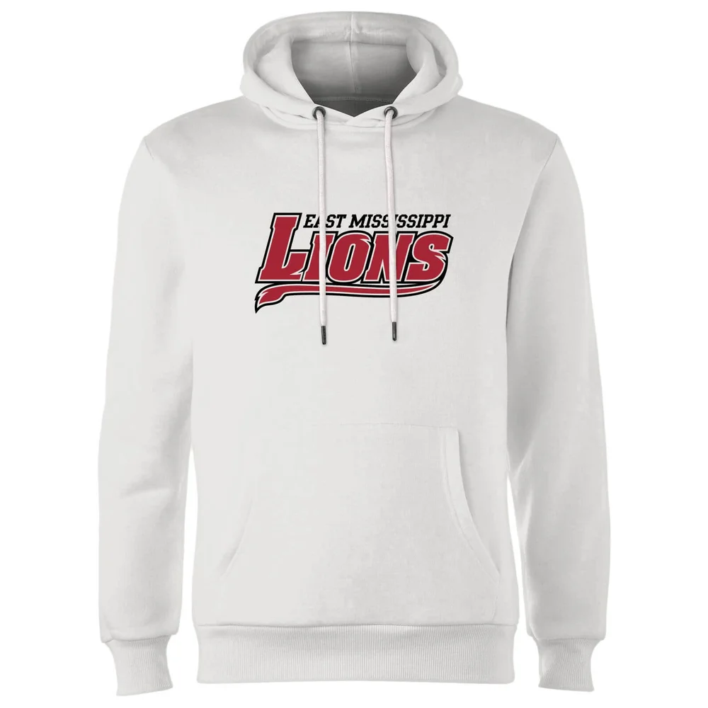 East Mississippi Community College Lions Script Logo Hoodie - White - S - Weiß Bild 1