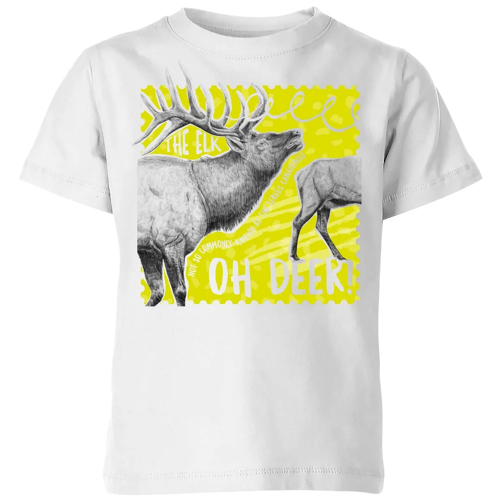 Natural History Museum Oh Deer Kids' T-Shirt - White - 3-4 Jahre - Weiß Bild 1