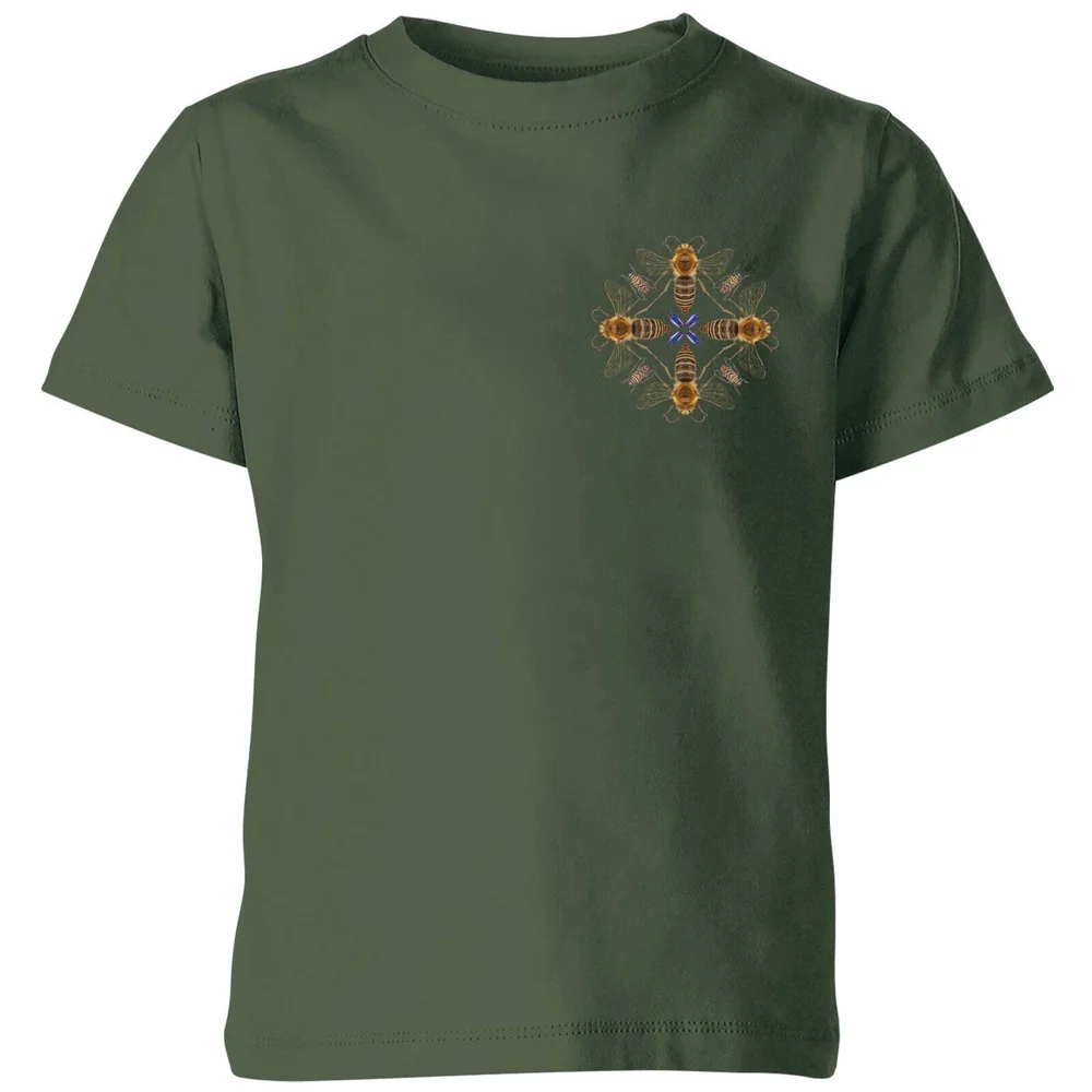 Natural History Museum Bees Kids' T-Shirt - Forest Green - 3-4 Jahre - Waldgrün Bild 1