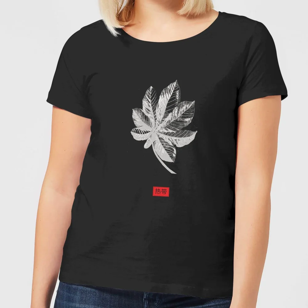 Natural History Museum Tropical Leaf Fashion Print Women's T-Shirt - Black - S - Schwarz Bild 1